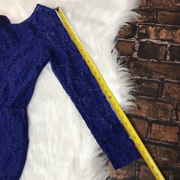 DV Dolce Vita Blue Lace Long Sleeve Sheath Dress - Picture 6 of 12